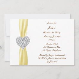 Invitación de despedida de soltera con corazón de