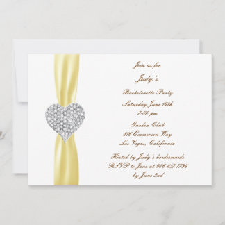 Invitación de despedida de soltera con corazón de