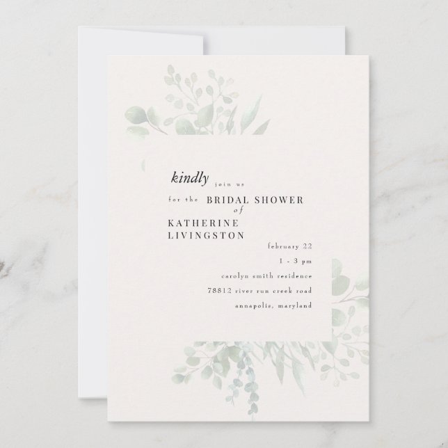 Invitación de Despedida de Soltera con Crema de Fo (Anverso)