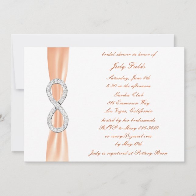 Invitación de Despedida de Soltera con Diamante Na (Anverso)