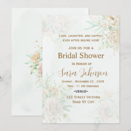 Invitación de Despedida de Soltera con Diseño Flor