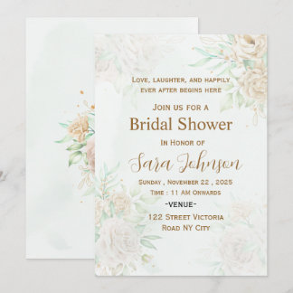 Invitación de Despedida de Soltera con Diseño Flor