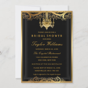 Invitación de Despedida de Soltera con Elegante Ca