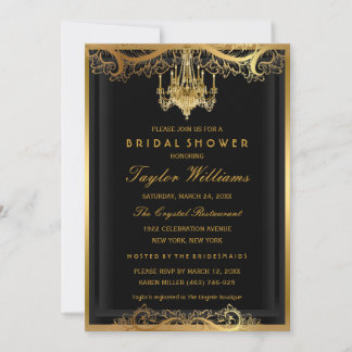 Invitación de Despedida de Soltera con Elegante Ca