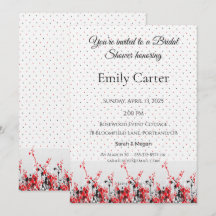 Invitación de Despedida de Soltera con Elegante Pl