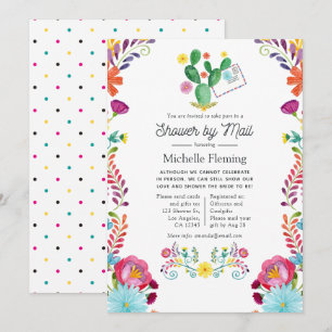 Invitación de Despedida de Soltera con Fiesta Flor