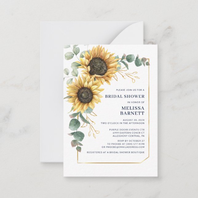 Invitación de Despedida de Soltera con Flor de Gir (Anverso)