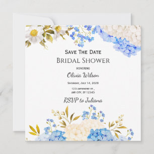 Invitación de Despedida de Soltera con Flor de Hor