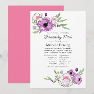 Invitación de Despedida de Soltera con Floral de A