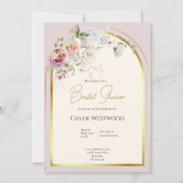 Invitación de Despedida de Soltera con Florales Pa