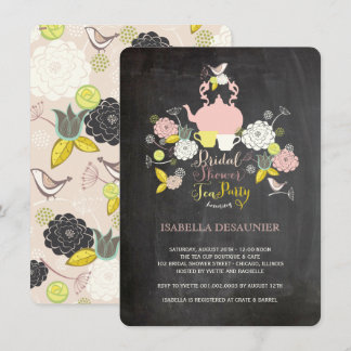 Invitación de Despedida de Soltera con Florales y