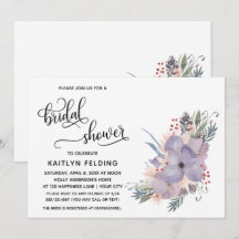 Invitación de Despedida de Soltera con Flores de A