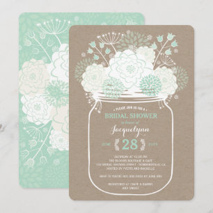 Invitación de Despedida de Soltera con Flores de P