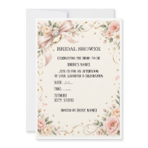 Invitación de Despedida de Soltera con Flores Eleg