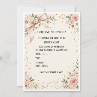Invitación de Despedida de Soltera con Flores Eleg