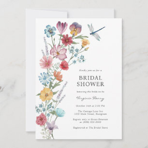 Invitación de Despedida de Soltera con Flores Silv