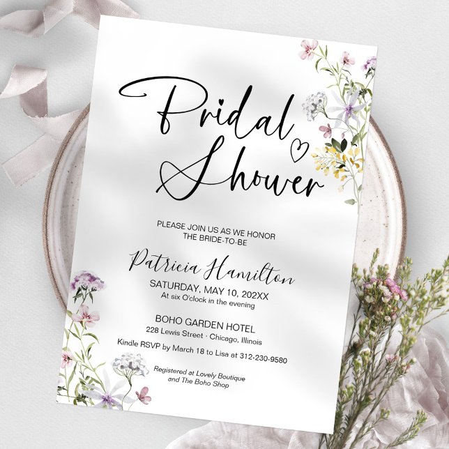 Invitación de Despedida de Soltera con Flores Silv (Subido por el creador)