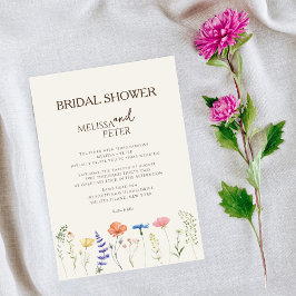 Invitación de Despedida de Soltera con Flores Silv