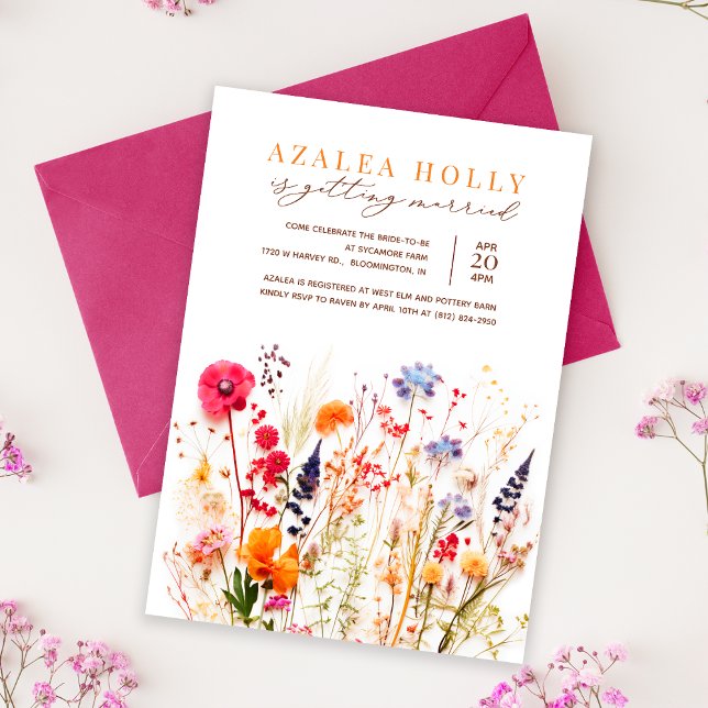 Invitación de Despedida de Soltera con Flores Silv (Subido por el creador)