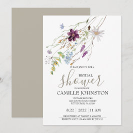 Invitación de Despedida de Soltera con Flores Silv