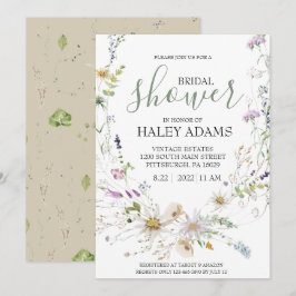 Invitación de Despedida de Soltera con Flores Silv