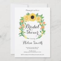 Invitación de Despedida de Soltera con Girasoles