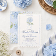 Invitación de Despedida de Soltera con Hortensia A