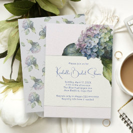 Invitación de Despedida de Soltera con Hortensias 