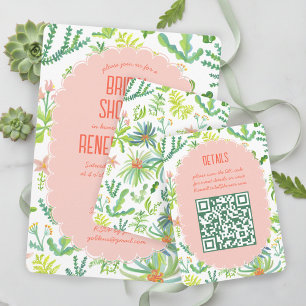 Invitación de Despedida de Soltera con Jardín de J