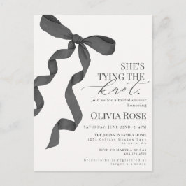 Invitación de Despedida de Soltera con Lazo Coquet