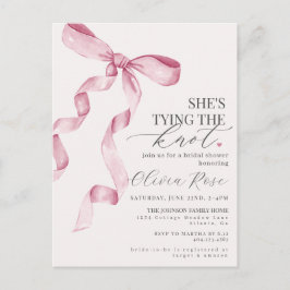 Invitación de Despedida de Soltera con Lazo Coquet