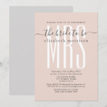 Invitación de Despedida de Soltera con Letra de Co