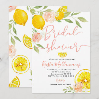 Invitación de Despedida de Soltera con Limones y F