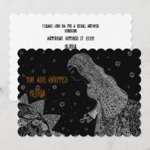 Invitación de Despedida de Soltera con Línea Fina