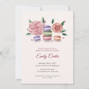 Invitación de Despedida de Soltera con Macarons y 