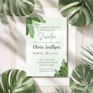 Invitación de Despedida de Soltera con Monstera Tr