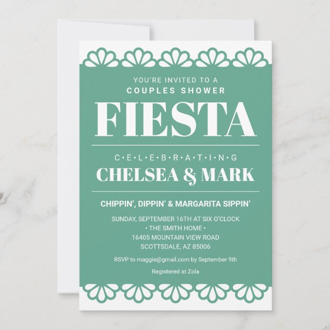 Invitación de Despedida de Soltera con Papel Picad (Anverso)