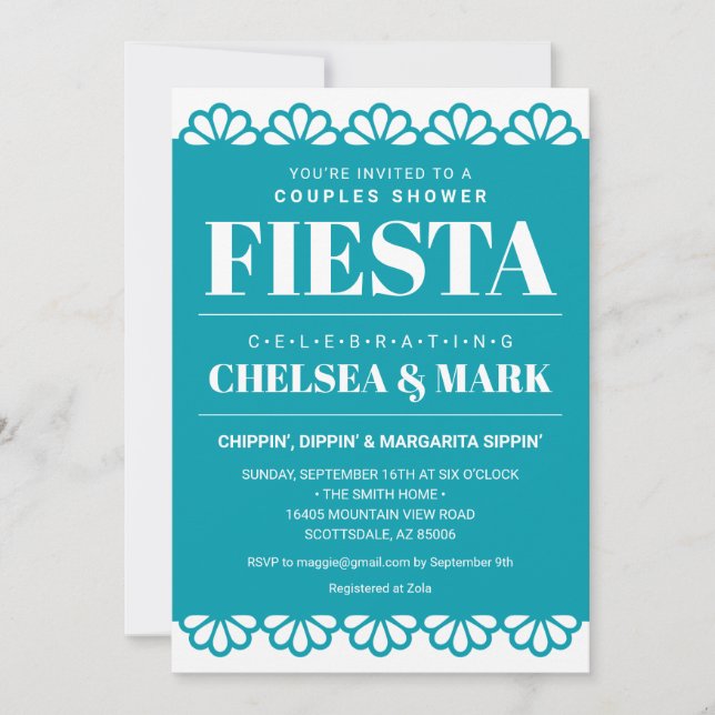 Invitación de Despedida de Soltera con Papel Picad (Anverso)