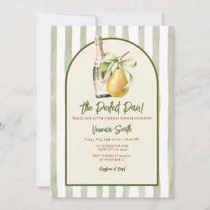 Invitación de Despedida de Soltera con Peras y Cha