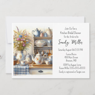 Invitación de Despedida de Soltera con Platos de C