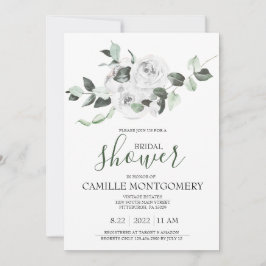 Invitación de Despedida de Soltera con Rosa Blanca