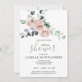Invitación de Despedida de Soltera con Rosa Bohemi