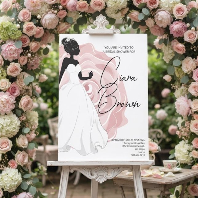 Invitación de Despedida de Soltera con Rosa Rosa R (Subido por el creador)