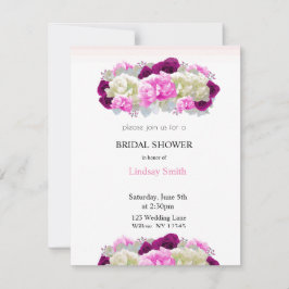 Invitación de Despedida de Soltera con Rosas Rosad