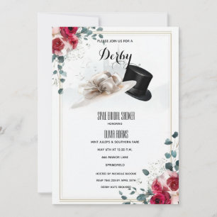 Invitación de Despedida de Soltera con Sombrero de