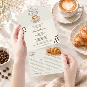 Invitación de Despedida de Soltera con Tarjeta de