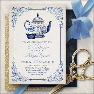 Invitación de Despedida de Soltera con Té al Estil