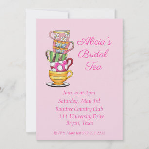 Invitación de Despedida de Soltera con Té de Stack