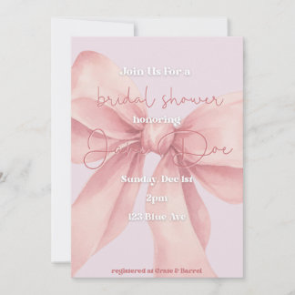 Invitación de Despedida de Soltera con Tema Rosa