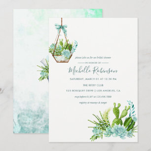 Invitación de Despedida de Soltera con Terrario de
